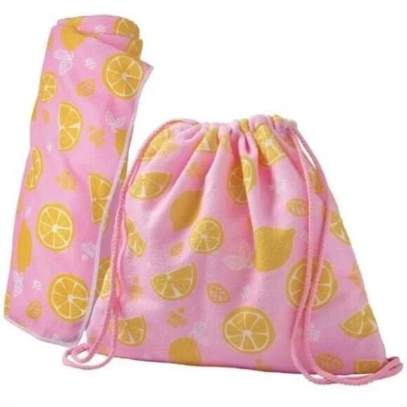 Ulta Beauty Beach Towel + Drawstring Backpack 2 in 1 Terry Cloth Beach Pool NEW - Picture 5 of 5